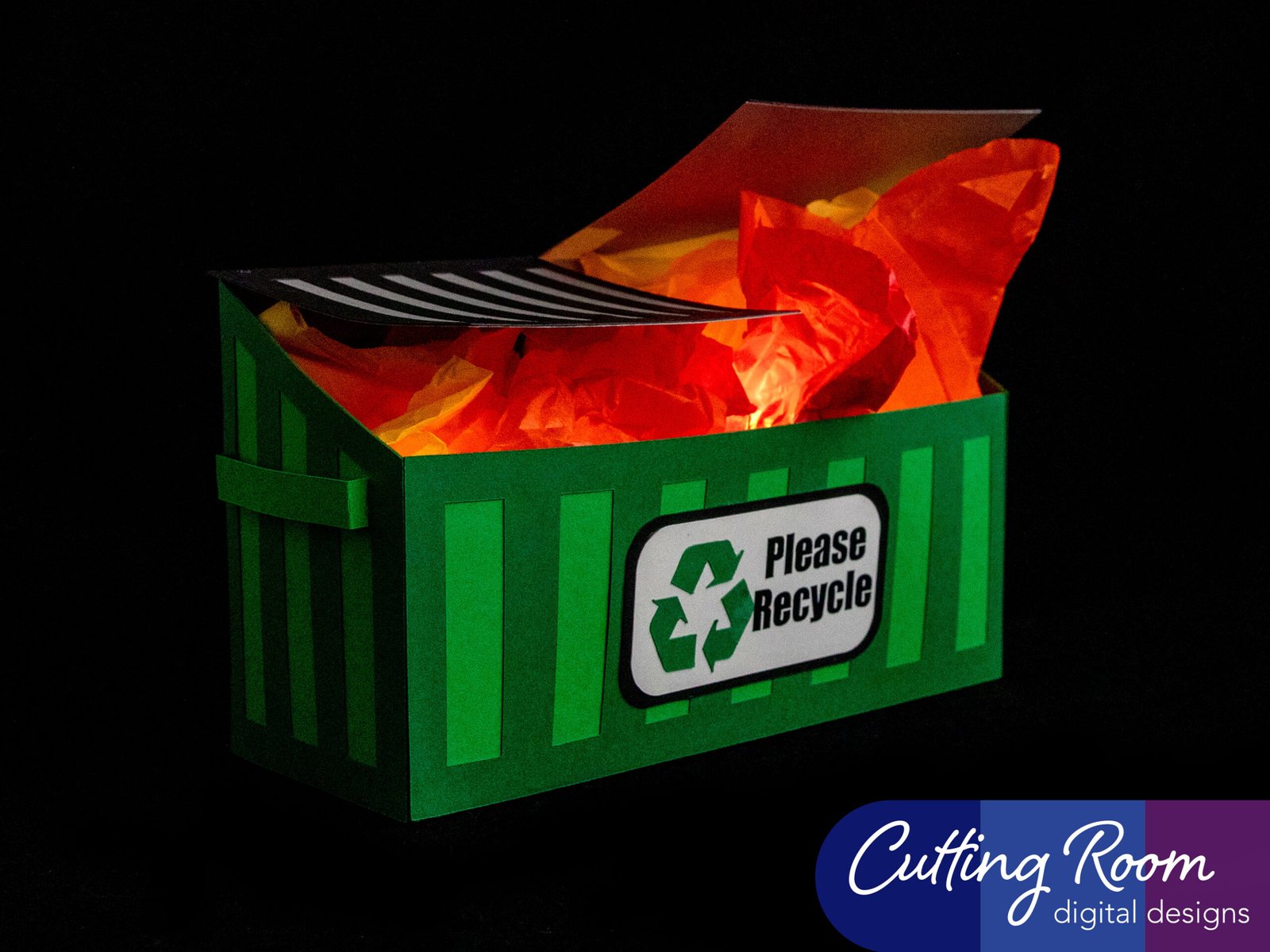 Please Recycle! Our Dumpster Centerpiece Makes It Fun