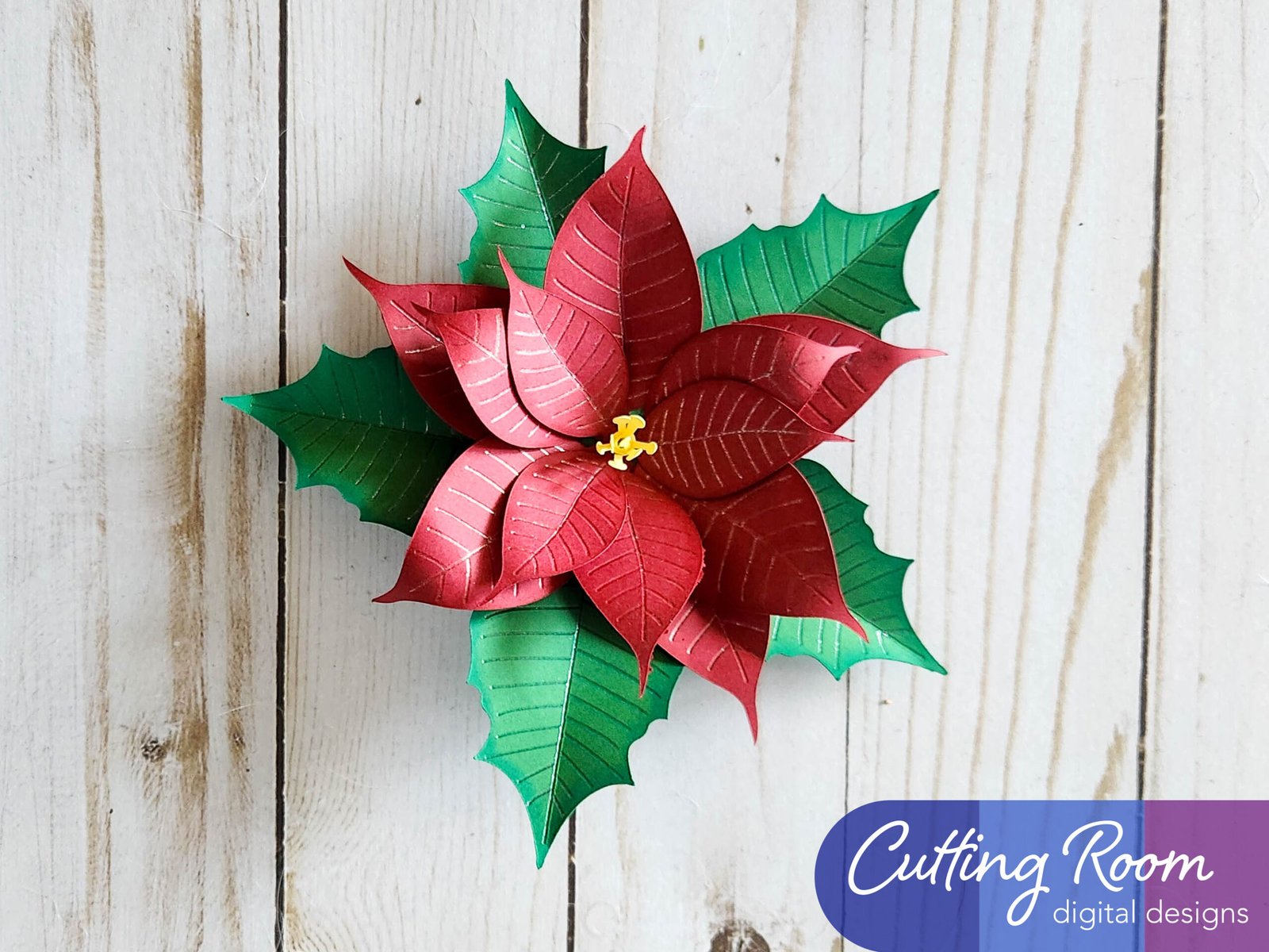 It’s Never Too Early To Get Ready for Christmas!  – 3D Poinsettia Flower Assembly